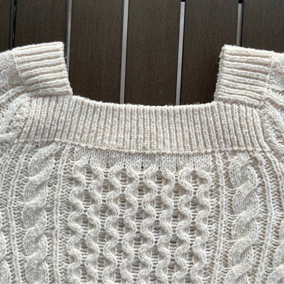 MISS SELFRIDGE CROPPED SQUARE NECK CABLE KNIT SWEATER!! - Picture 9 of 14